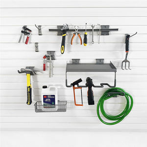 JH-Mech Estante de Almacenamiento para <span class=keywords><strong>Garaje</strong></span>, Multi-tamaño, con Cubierta de PVC, Ganchos de Acero para Montaje en Pared, Accesorios para Slatwall - Product Image 1