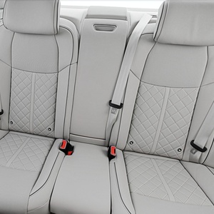 High-End kustom <span class=keywords><strong>PU</strong></span> <span class=keywords><strong>PVC</strong></span> sintetis kulit timbul spons bernapas lubang rajutan ramah kulit kursi mobil tahan lama penutup - Product Image 3