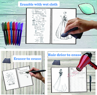 Carnet intelligent réutilisable effaçable à chaud et à l'eau A4 A5, similaire au carnet intelligent réutilisable Rocket Book