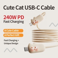 Kabel USB C ke USB C 240W PD Pengisian Cepat Kabel Data Premium Silikon Tipe C Pemasok Grosir