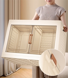 ODM/OEM Nhựa Đóng Mở Hộp Lưu Trữ 58.5Cm Chiều Dài Dễ Dàng Cài Đặt Vuông Đa Năng Gấp Tủ Quần Áo Quần Áo Có Thể Gập Lại - Product Image 2