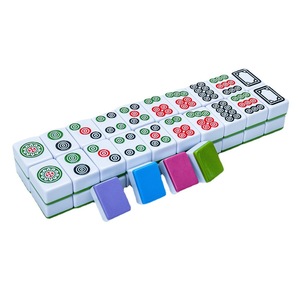 Handheld Mahjong Set Portable Melamine <b>Tiles</b> Green Blue Purple Pink For Chess Card Entertainment Universal Use - Product Image 5