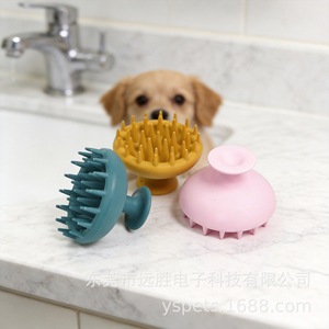 Brosse de massage pour animaux de compagnie, outil de toilettage en silicone pour chiens et chats, brosse de nettoyage manuelle pour l'élimination des poils - Product Image 4