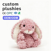 Peluche lapin lavable de 25 cm, rembourrage hypoallergénique, compagnon câlin pour nouveau-né, cadeau de naissance, poupée en peluche personnalisée