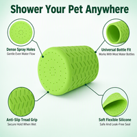 Pommeau de douche portable pour animaux de compagnie, s'adapte à toutes les bouteilles, pulvérisateur de bain extérieur pour chiens et chats, outil de lavage de voyage pour chiens et chats, vente en gros