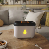 Portable 100ml ultrasons électrique humidificateur d'air feu flamme diffuseur d'huile essentielle diffuseur d'aromathérapie sans eau
