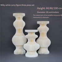 CDOR Présentoir pliable en papier, colonne romaine ronde, pour vitrine, scène de fête, table de desserts de mariage, support à gâteaux, présentation d'événements
