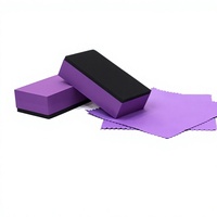Éponge applicatrice de revêtement céramique double couche pour voiture, tampon applicateur de cire automobile en mousse EVA colorée pour le detailing