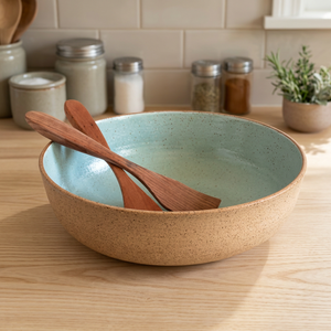 Bol de service durable en céramique de qualité alimentaire, peint à la main, design minimaliste, compatible lave-vaisselle, pour la maison, les restaurants et les hôtels - Product Image 1