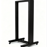 Baie de serveur mobile ouverte à double colonne 19 pouces 27U 550*1400*120MM en acier laminé à froid SPCC, profondeur 120 mm