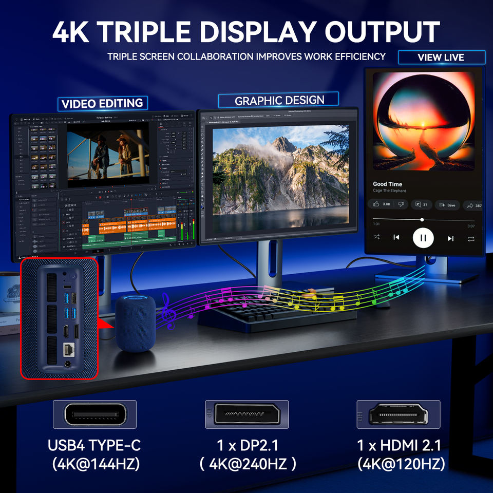 SOAYAN EXR1 Exclusivo Mini PC Gaming Computer con AMD Ryzen7 8745HS ...