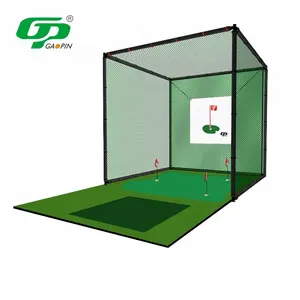 Rede de golfe personalizada tamanho personalizado, rede e gaiola 3m * 3m, auxiliares de treinamento para áreas internas e externas, rede e gaiola com pano de alvo