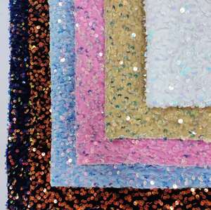 Renkli yeni moda parti elbise pullu kumaş Encaje bordado brillante yumuşak kadife pullu kumaşlar - Product Image 5