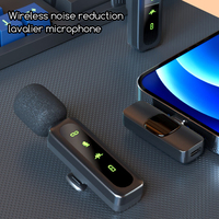 Système de microphone cravate sans fil portable mini pour iPhone Android, idéal pour le streaming en direct, l'enregistrement vidéo, les conférences et les discours