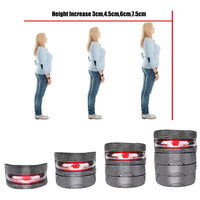 1/2 longueur hauteur augmenter semelle intérieure talon Invisible levage insère ascenseur semelles pour hommes femmes