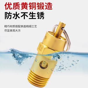 Válvula de seguridad roscada Npt de 1/2 pulgada, estándar americano, totalmente de cobre, para alivio de presión en estaciones hidráulicas de compresores de aire - Product Image 3