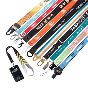 Porte-badge pour carte d'identité personnalisée avec logo imprimé Cordon de cou en polyester sérigraphié à sublimation - Product Image 6