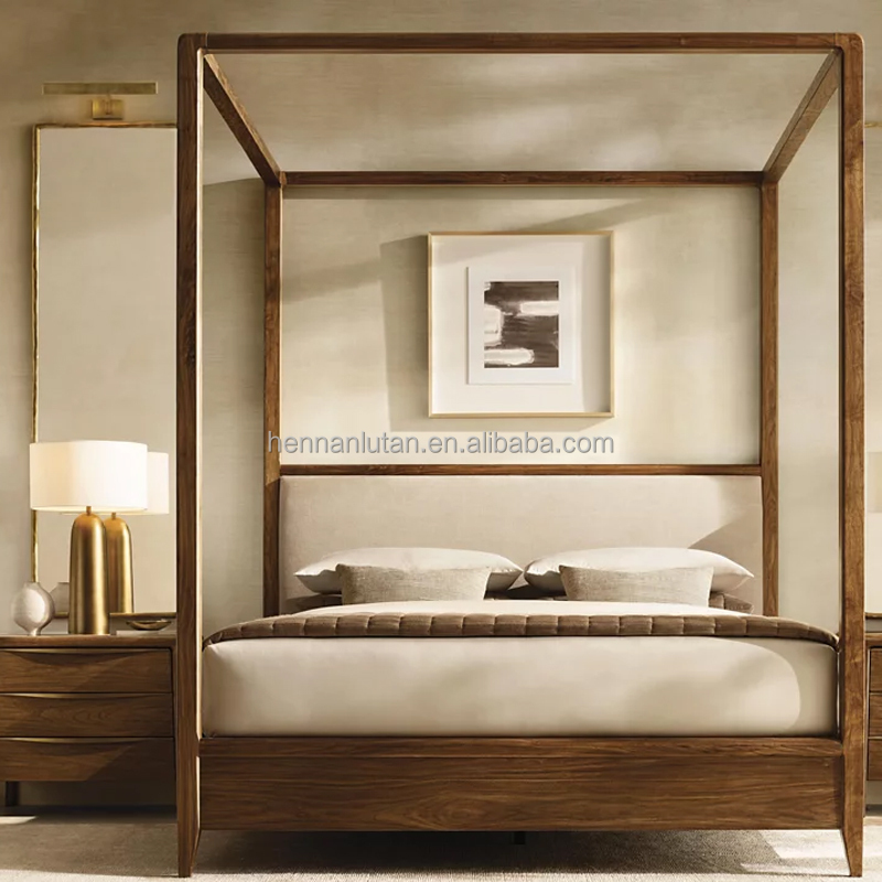 Luxury Modern Bedroom Bed Solid Oak