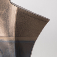 Merlin Living : Vase en Céramique Glacée Métallisée, Décoration de Table et Ornement pour Accessoires de Décoration Intérieure