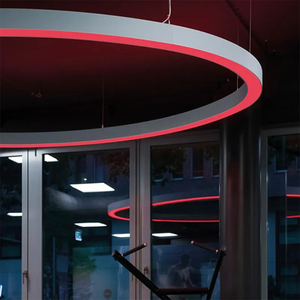 Lámpara colgante circular para cine <span class=keywords><strong>de</strong></span> películas, hotel, apartamento, iluminación LED RGBW - Product Image 4