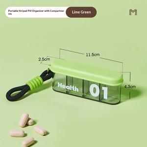 Boîte de rangement portable en plastique pour pilules, 7 jours, organiseur hebdomadaire de médicaments, étui de stockage de vitamines, rappel pour les personnes âgées, usage domestique - Product Image 6