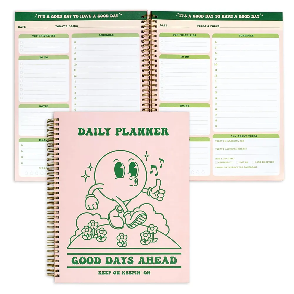 A5 Schattige Planner Notebook To Do List Planner Notebook Roze Groene A4 Hardcover Spiraal Schema Notebook Planner