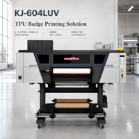 Imprimante de badges UV Kingjet Direct PU TPU pour logos en relief 3D, couleur brillante et transfert par micro-presse à chaud