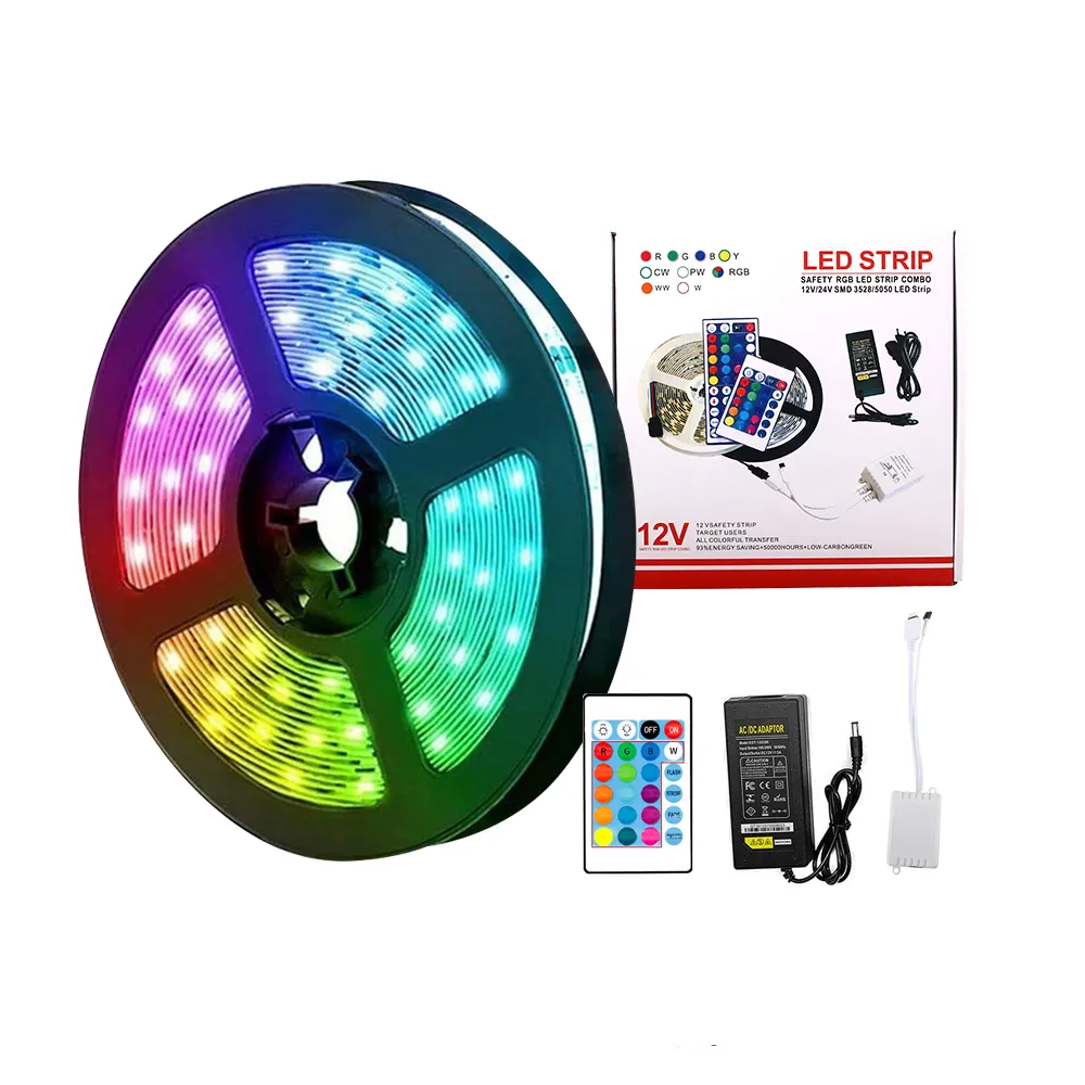 12v 5050 RGB 30D Led şerit ışıkları su geçirmez iç dekorasyon TV arka plan mutfak Led ışıklar luces led