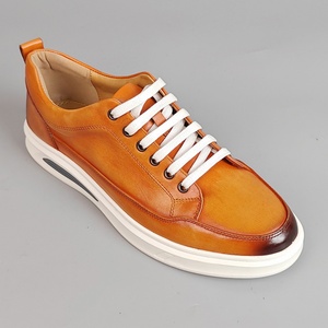 Chaussures décontractées pour hommes en cuir de vachette véritable première couche, respirantes, à motif uni, semelle extérieure Oxford, semelle souple, style classique de bureau - Product Image 1