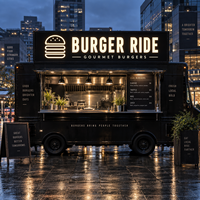 Panneau LED personnalisé pour camion de restauration, affichage numérique et signalétique publicitaire, panneau signalétique pour restaurant mobile, camion de pop-corn