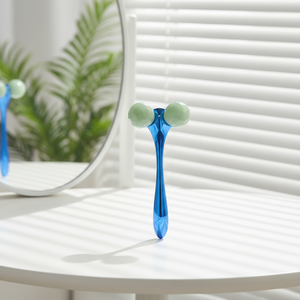 <span class=keywords><strong>Rouleau</strong></span> de massage facial en <span class=keywords><strong>quartz</strong></span> rose naturel en forme de Y, outil de soin de la peau pour le visage, les yeux et le cou, service OEM ODM personnalisé - Product Image 3