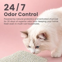 Litière pour chat en tofu agglomérante améliorée, anti-casse, moulage solide, sans dispersion, faible poussière, jetable aux toilettes, désodorisant longue durée