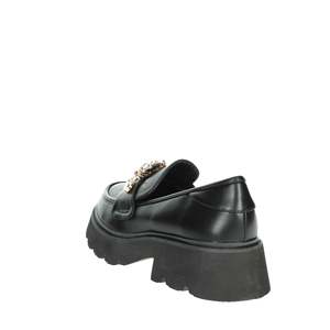 Mocassini da Donna Braccialini L38 in Pelle Nera con Dettagli in Cristallo e Suola Rialzata - Product Image 2