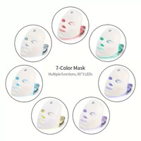 Meilleur Masque LED Électrique Sans Fil Portable pour Usage Domestique, Thérapie par Lumière 7 Couleurs, Soin Raffermissant de la Peau, Anti-Rides, Soins Personnels