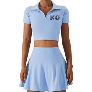 Conjunto de Falda y Top Deportivo <span class=keywords><strong>2</strong></span> en 1 con Logotipo Personalizado, Falda de Golf Plisada de Cintura Alta, Traje de Falda de Tenis y Yoga para Mujer - Product Image 3
