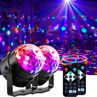 Lampe LED de fête Magic Ball RGB, projecteur de scène disco, activé par le son, télécommande, lumière stroboscopique pour la maison, la danse, les mariages