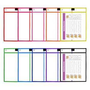 Fundas de PVC Transparentes Reutilizables para Pizarra Blanca, Colores Surtidos - Product Image 4