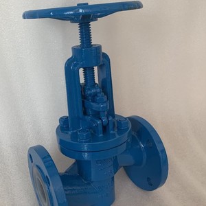 Válvula de Compuerta de Acero Fundido Revestida con PTFE DN100 Estándar Nacional para Medios Químicos Corrosivos Operación Manual - Product Image 1