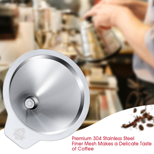 Cafetera Minimalista de Acero Inoxidable SS304, Juego de Filtro Desmontable, Soporte Ahorrador de Espacio para Cocinas Pequeñas, Cafetera de <span class=keywords><strong>Goteo</strong></span> Compacta y Reutilizable - Product Image 6