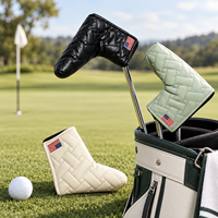 Housse de tête de putter de golf personnalisée avec logo sur mesure, étui en cuir PU imperméable pour putter à lame, accessoires professionnels pour clubs de golf