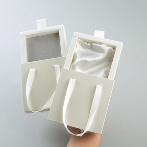 Eco-friendly Rectangle Cardboard Jewelry <b>Box</b> Drawer Design Sliding Handle Perfect <b>Gift</b> Packaging Bracelets Display Storage - Product Image 3