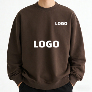 Felpa Personalizzata con Logo, Felpa con Cappuccio alla Moda, <span class=keywords><strong>Stampa</strong></span> Digitale di Alta Qualità, Felpa da Uomo Girocollo <span class=keywords><strong>Senza</strong></span> Cappuccio - Product Image 1