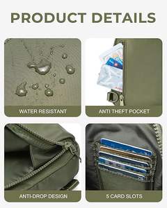 Tendance estivale : petits sacs bandoulière pour femmes et hommes, sac bandoulière tendance avec fermeture éclair, détails brodés et sangle réglable - Product Image 4