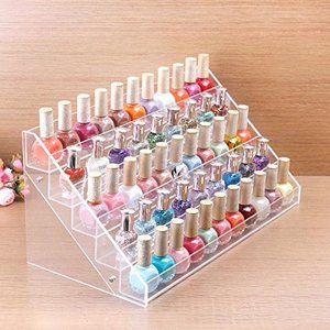 Acrylic 5 Hai Lớp Sơn Móng Tay Giá Rõ Ràng Bàn Sơn Móng Tay Hiển Thị Đứng Nail Polish Chủ Tổ Chức Nắm Giữ Lên đến 72 chai - Product Image 1