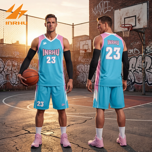 Jersey Basket Merah Unisex Bahan Cepat Kering dan Bernapas Ukuran Besar Dapat Disesuaikan Nama Tim Desain Bolak-Balik untuk Olahraga Dewasa - Product Image 4