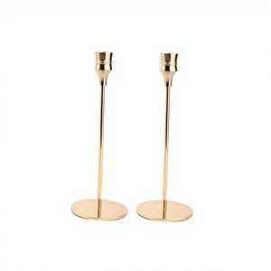 1 Set Single Head <b>Candle</b> Cup Golden <b>Candle</b> Stand Centerpiece <b>Candle</b> <b>Stick</b> Holder for Table & Dining Decor - Product Image 1