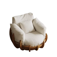 Rétro français américain luxe bois massif griffe de chat tissu canapé-lit ensemble lumière luxe Design petit appartement salon Villas