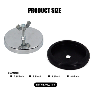 Bandiera di sicurezza antigraffio supporto magnetico con coperchio in gomma con chiusura a dado per alette cromato per bandiera di sicurezza bandiera Oversize - Product Image 2