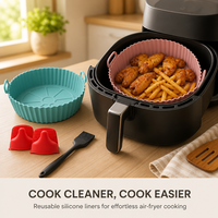 Meilleures ventes : Paniers et doublures réutilisables en silicone pour friteuse à air, pour plats et moules de cuisson, ustensiles de cuisson