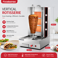 Machine à kebab automatique au gaz pour brochettes de shawarma, doner, seekh, viande et dinde - Vente chaude